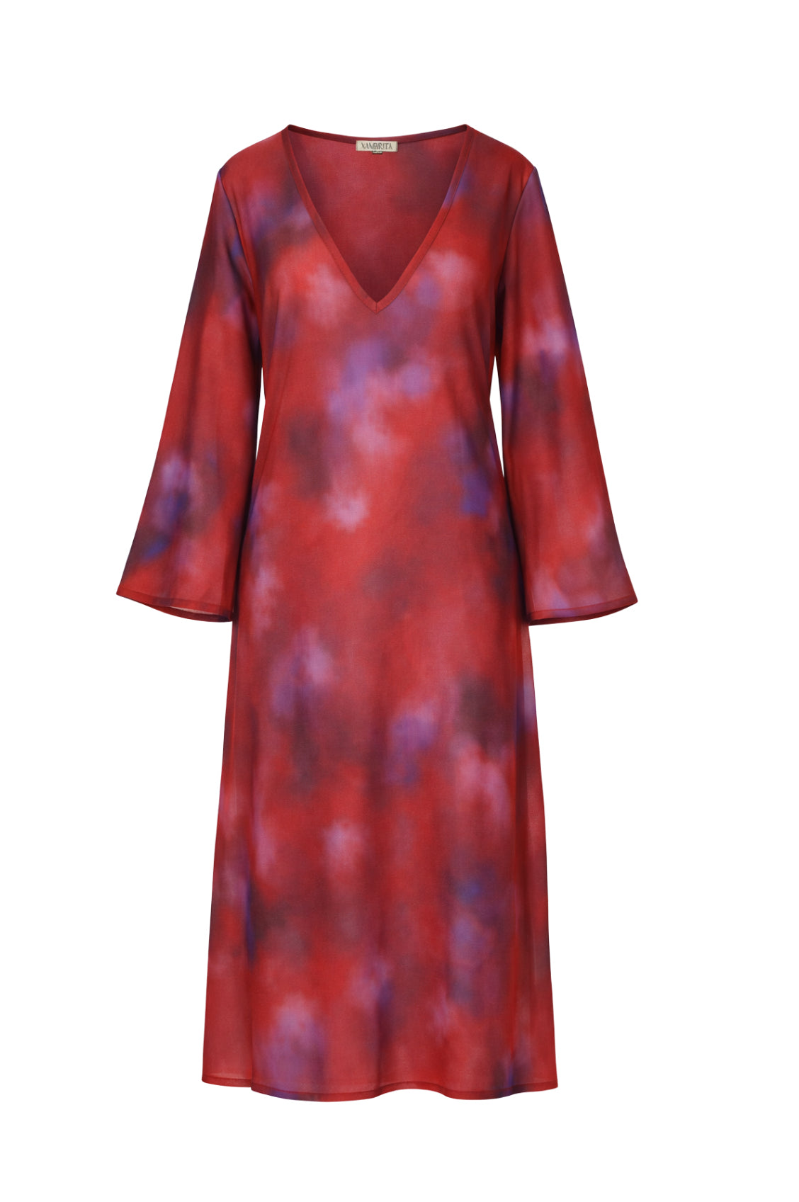 Vestido Cerdeña Escote Maxi Bruma Tinto