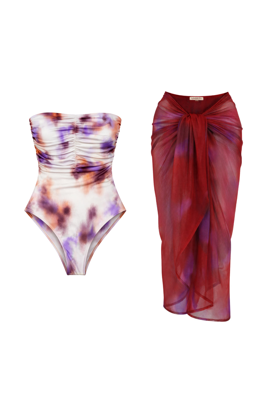 Set traje de baño Iris + Pareo Akumal combinado
