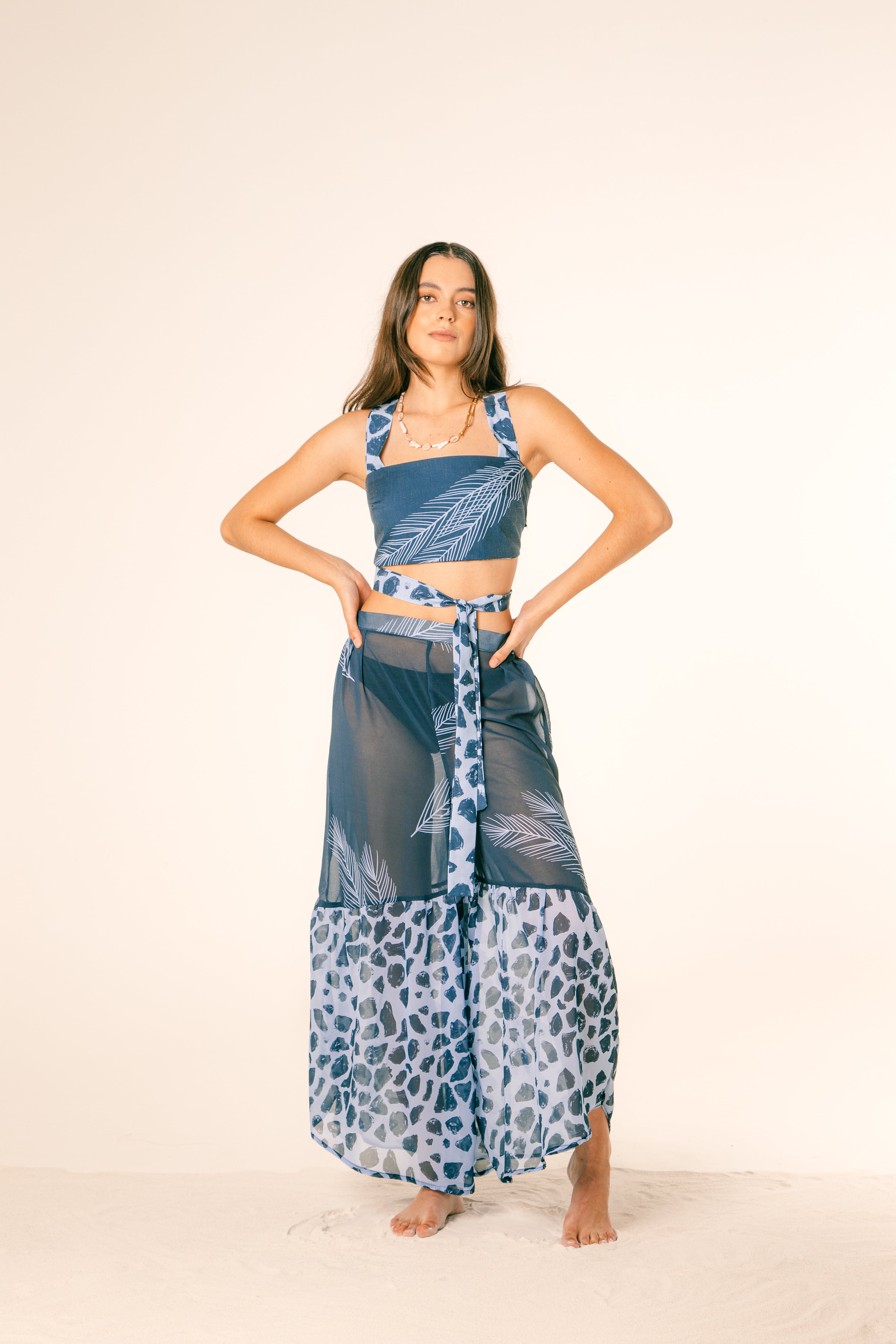 Pantalón Bora Bora Palmeras + Manchas Azul