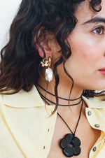 Aretes Margarita metal mixto