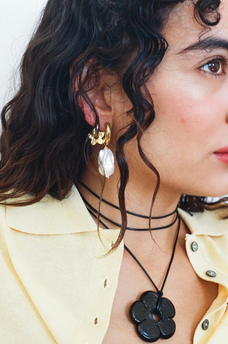 Aretes Margarita metal mixto