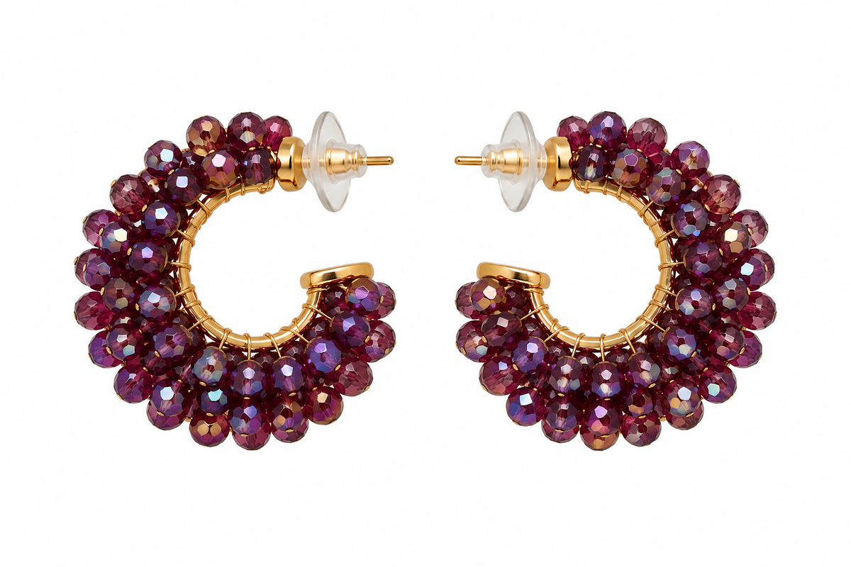 Aretes Nusa morados