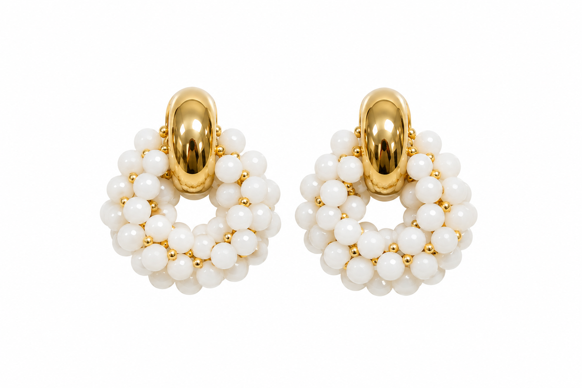 Aretes Alba Blanco