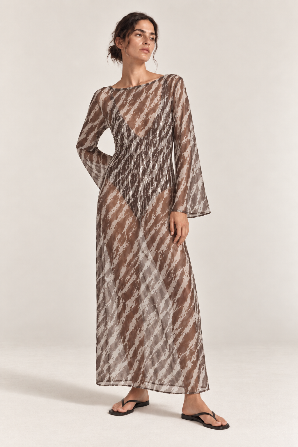 Vestido Cerdeña Maxi Cebra Duna