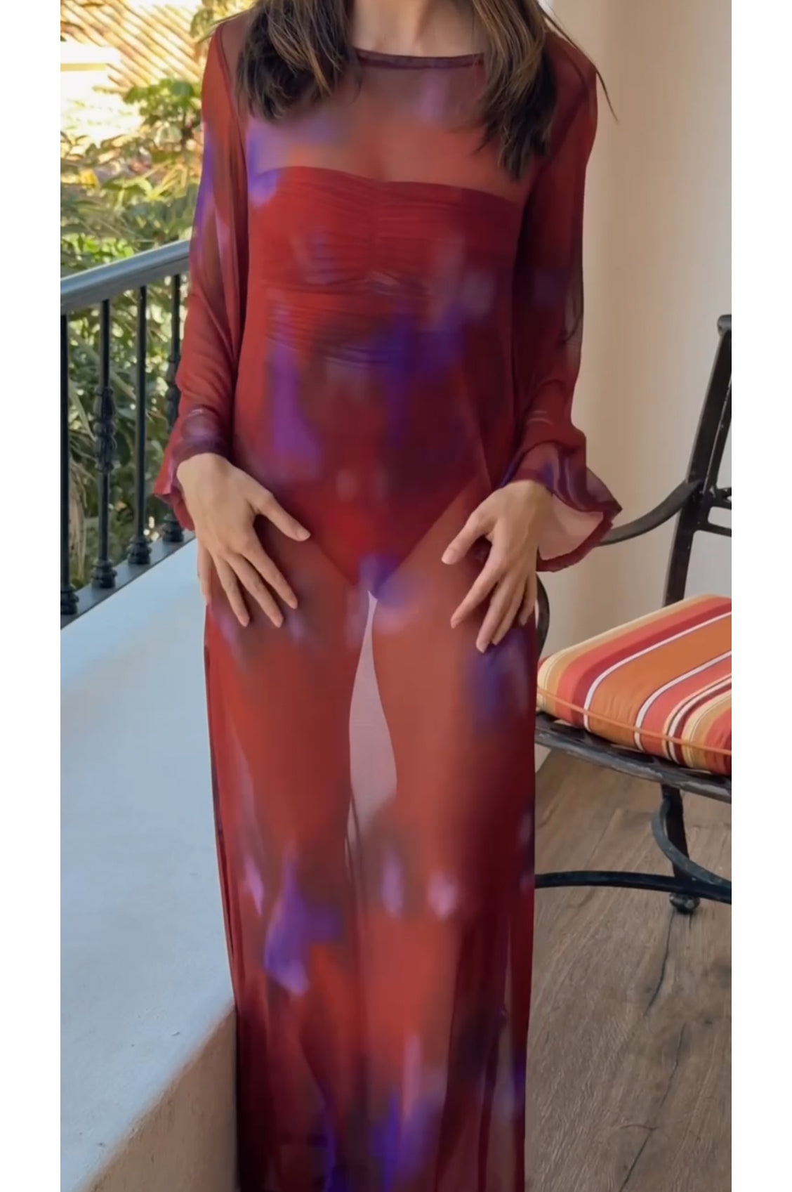 Set Iris + Cerdeña Maxi Bruma tinto