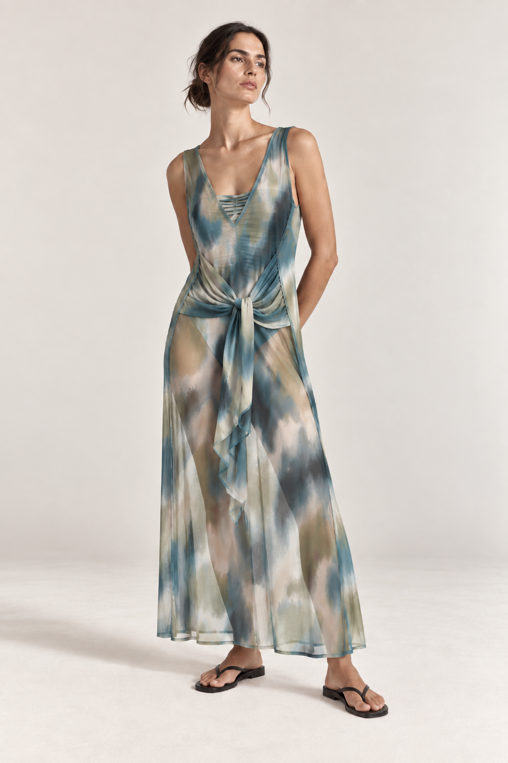 Vestido Creta Bruma Marina