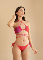 Calzón Bikini Eurania Rosa-Rojo