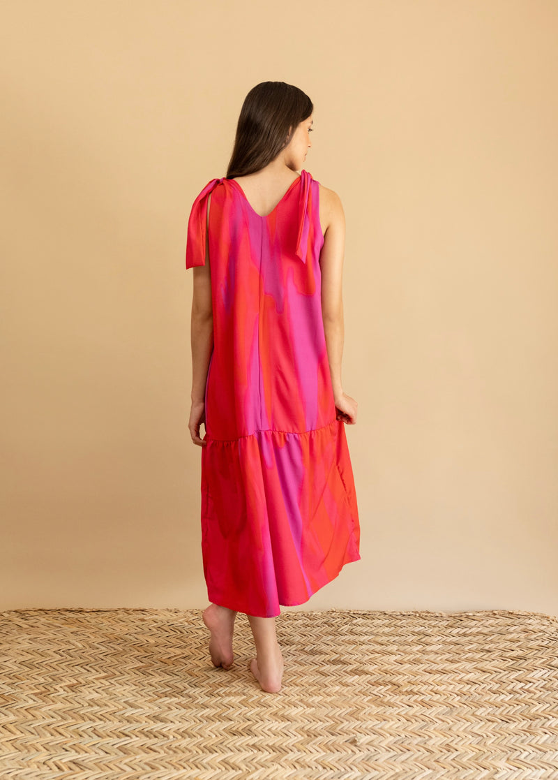 Vestido Maui Rosa-Rojo