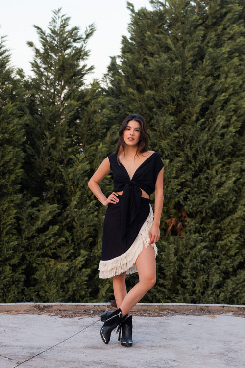 Set Decilia Corta negro-beige
