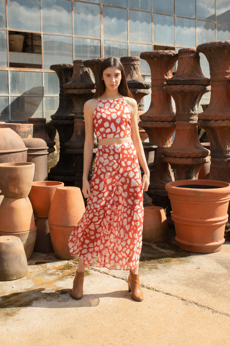Pantalón Bora Bora Print/Rojo