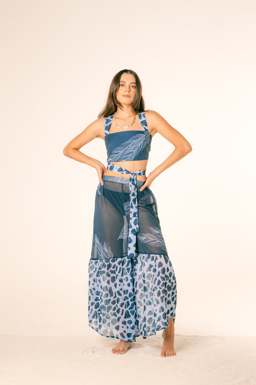 Pantalón Bora Bora Palmeras + Manchas Azul