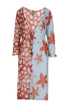 Kimono Santorini Manchas Rojas - Floral
