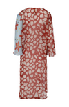 Kimono Santorini Manchas Rojas - Floral