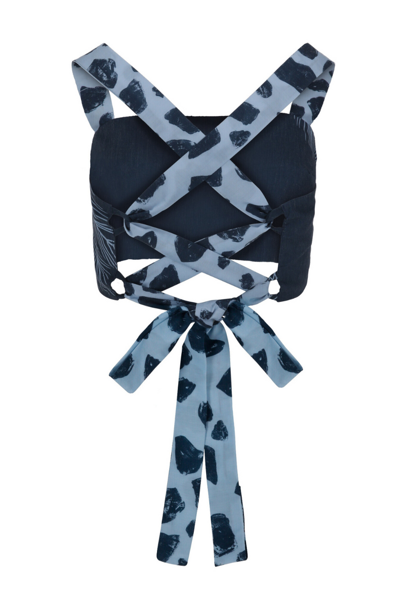 Top Paros Palmeras + Manchas Azul