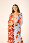 Kimono Santorini Manchas Rojas - Floral